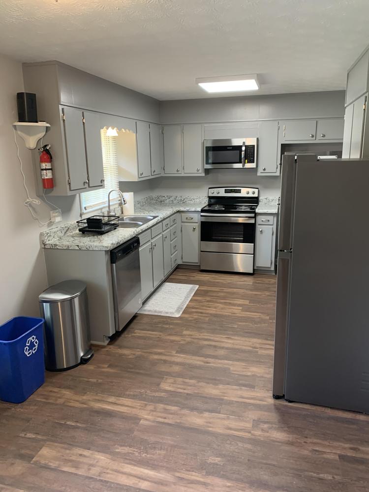 Common spaces including the kitchen