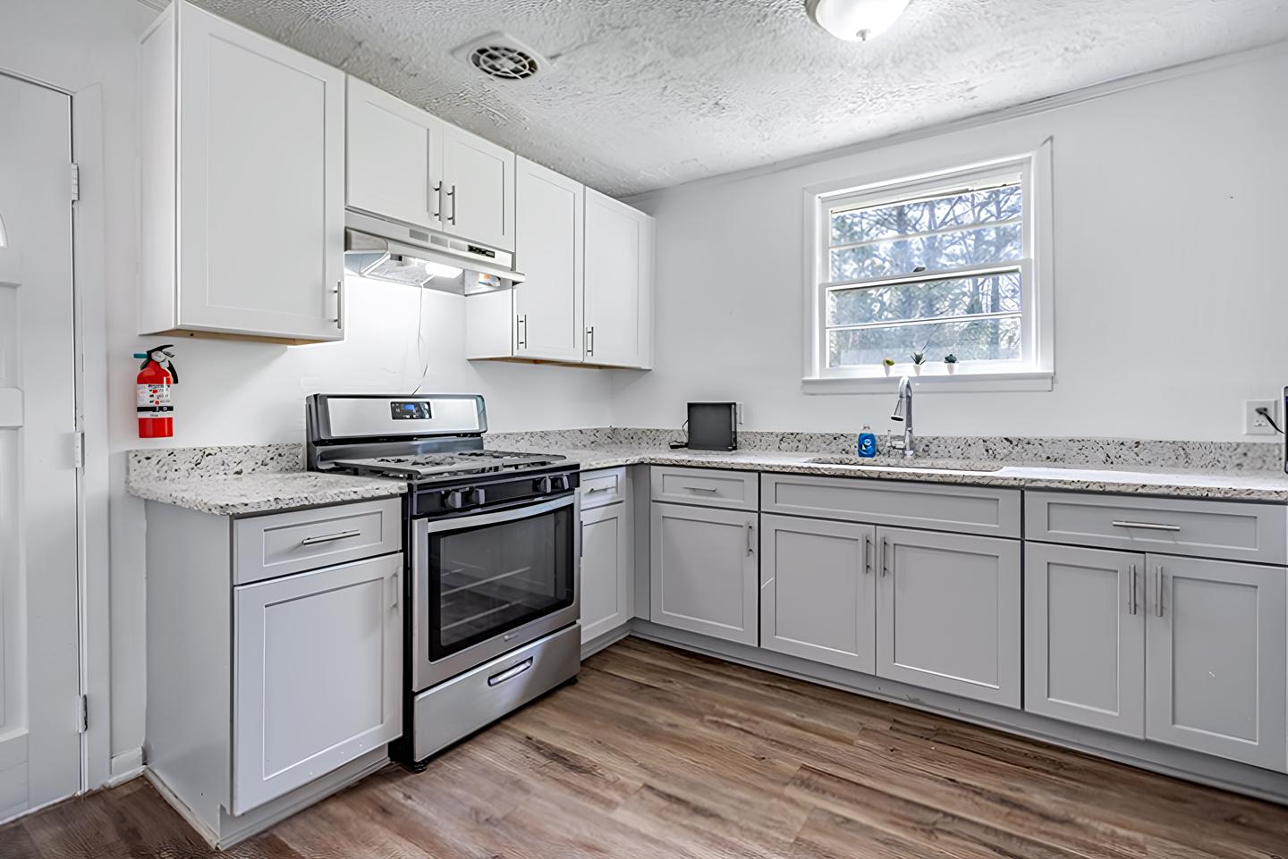 Common spaces including the kitchen