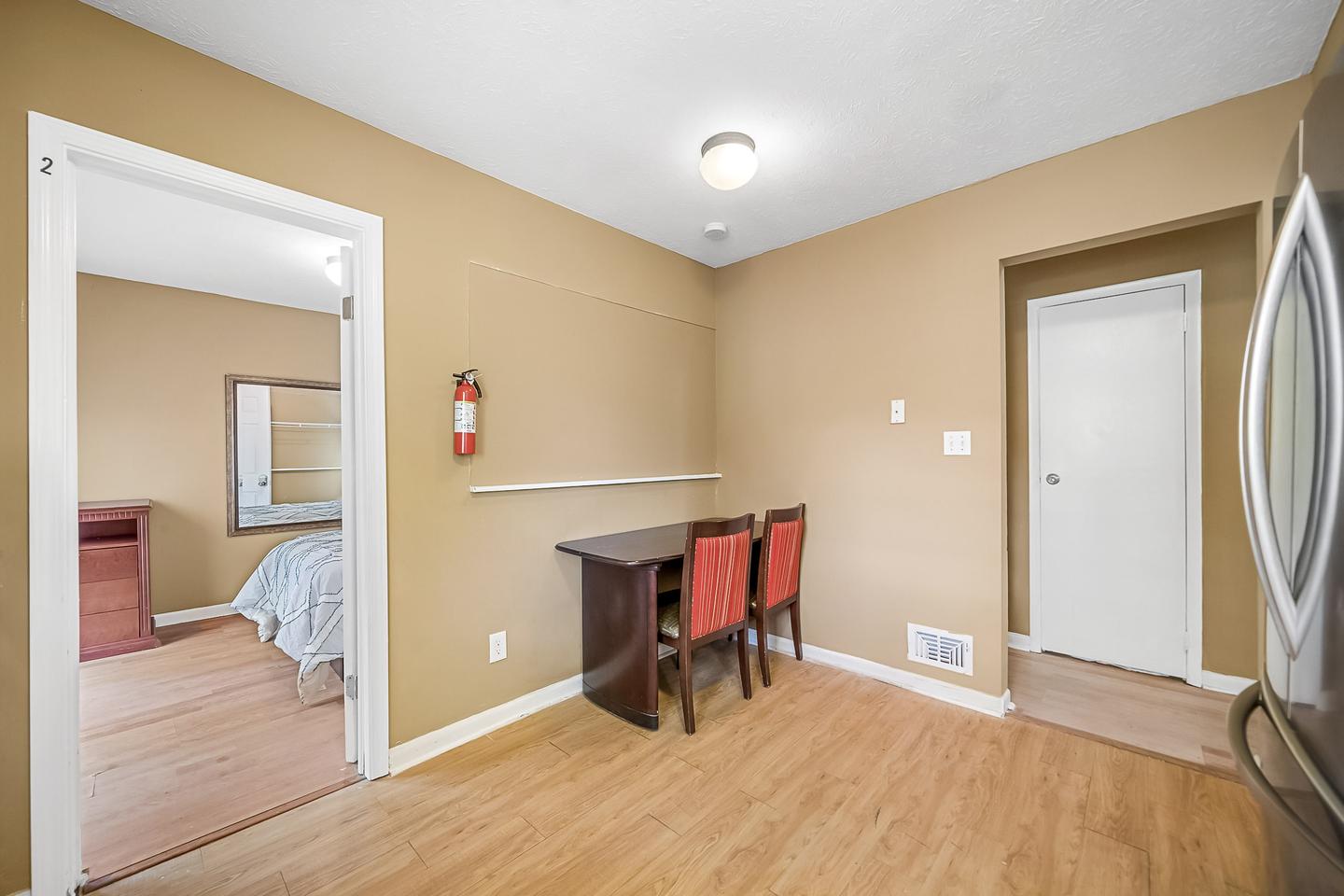 Common spaces including the kitchen