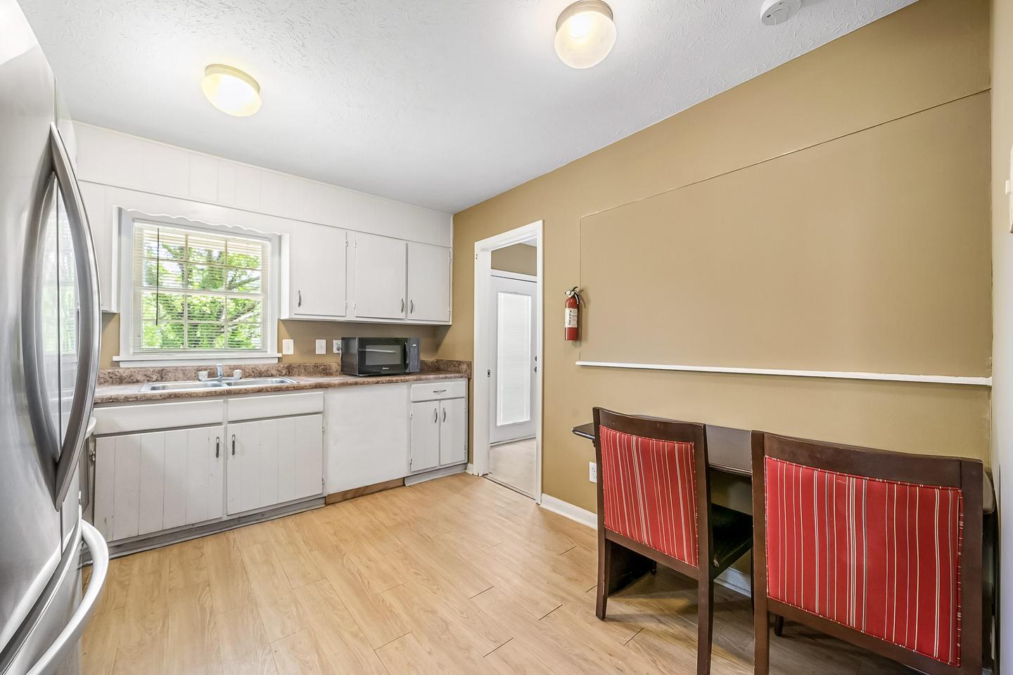 Common spaces including the kitchen