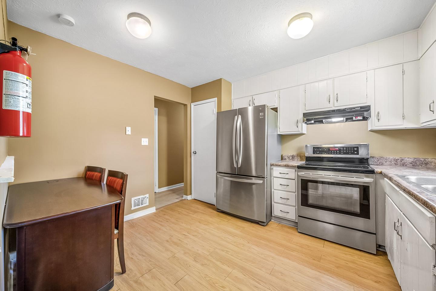 Common spaces including the kitchen