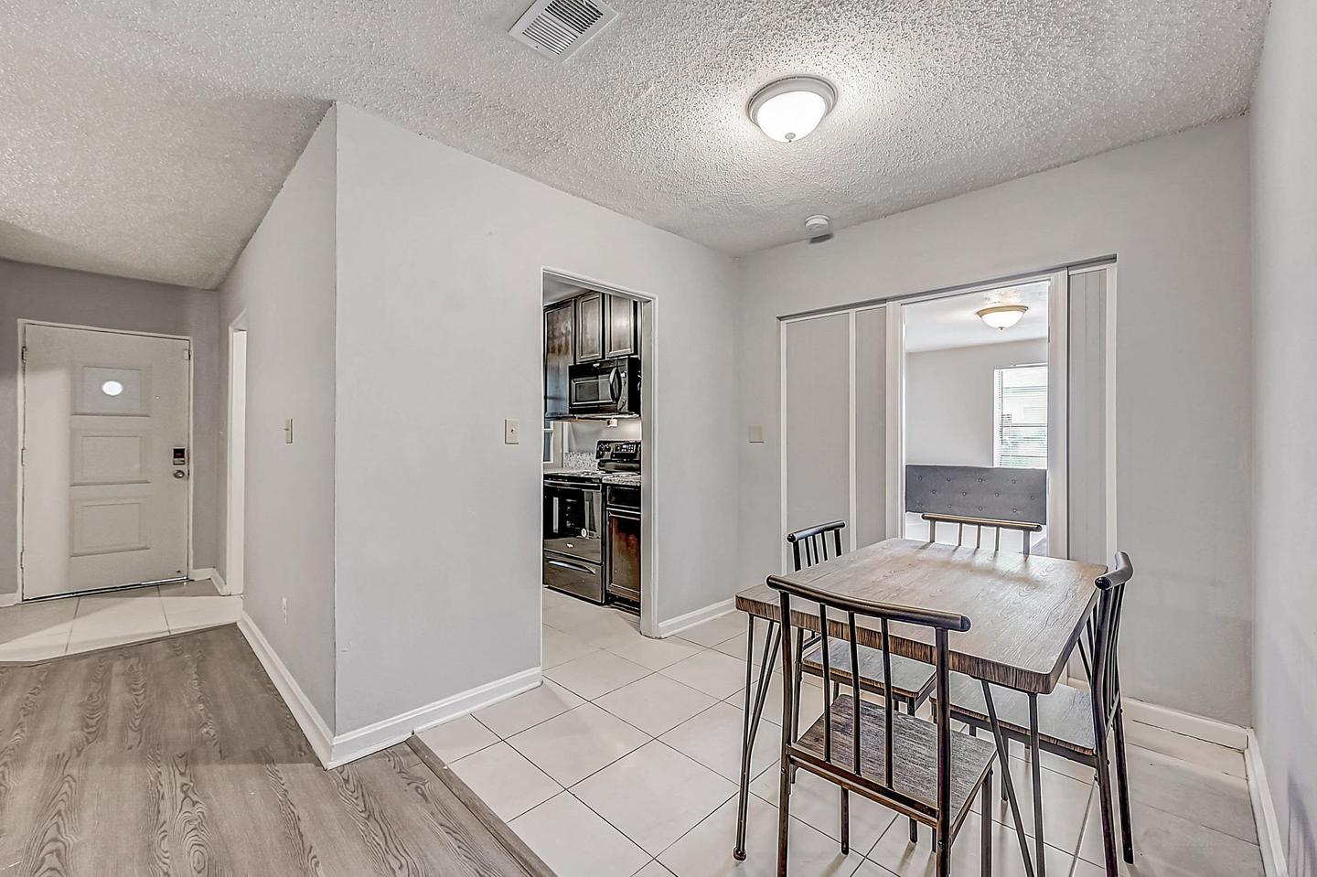 Common spaces including the kitchen