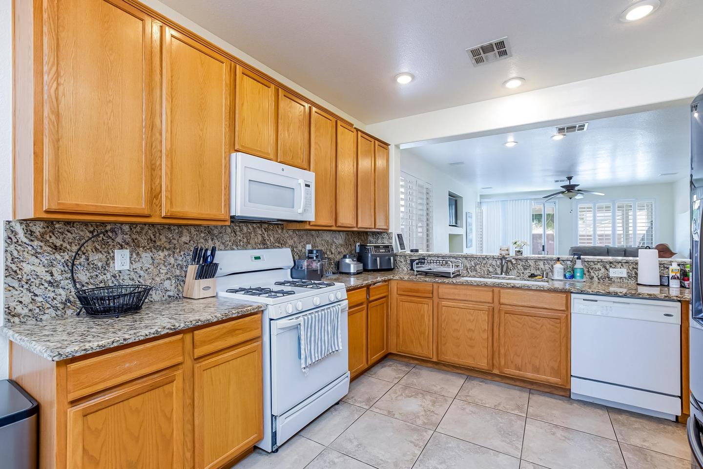 Common spaces including the kitchen