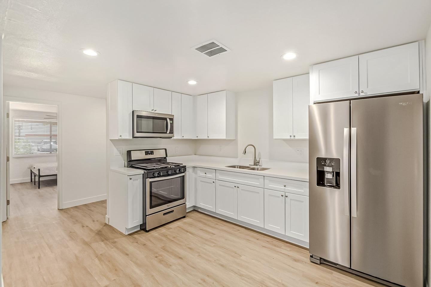 Common spaces including the kitchen
