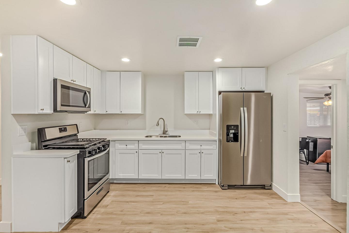 Common spaces including the kitchen