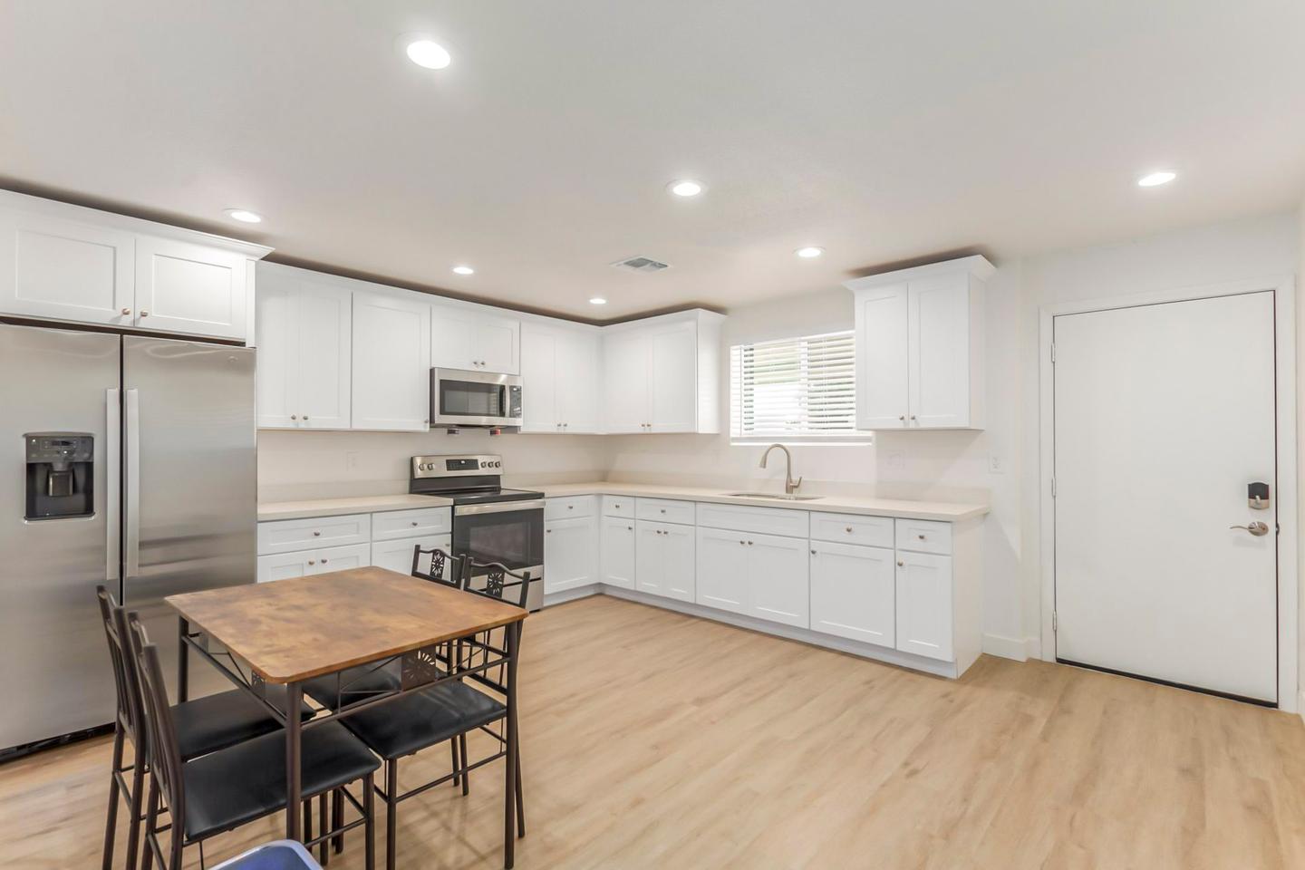 Common spaces including the kitchen