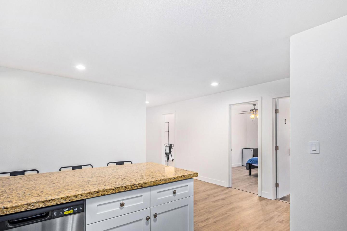 Common spaces including the kitchen