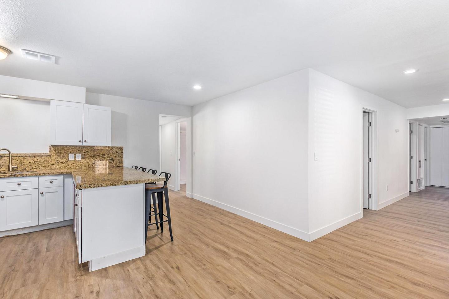 Common spaces including the kitchen