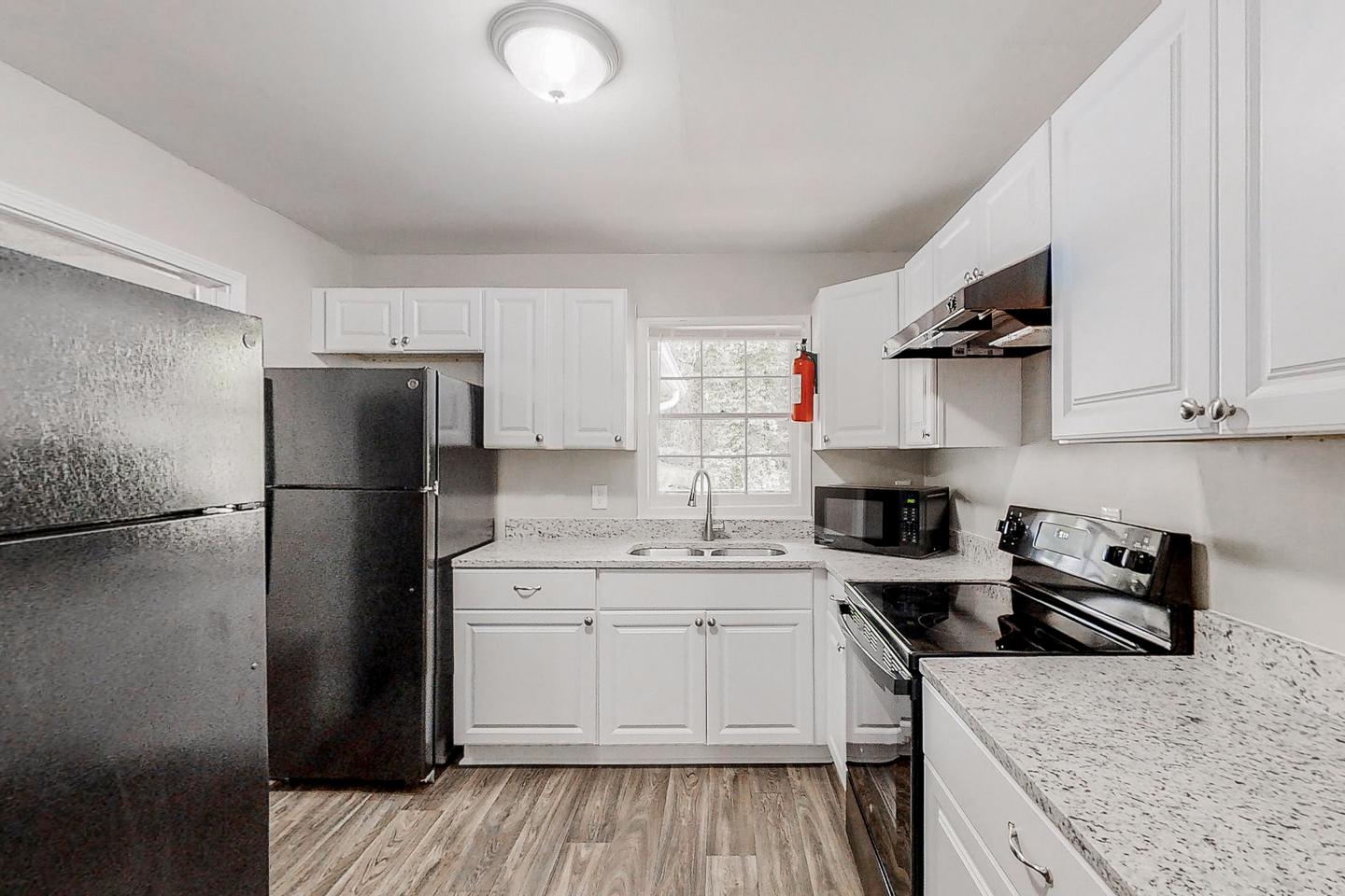 Common spaces including the kitchen