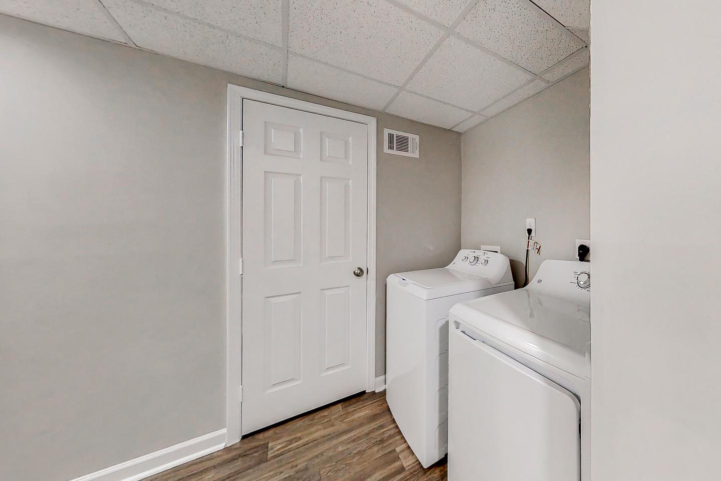 Common spaces including the kitchen