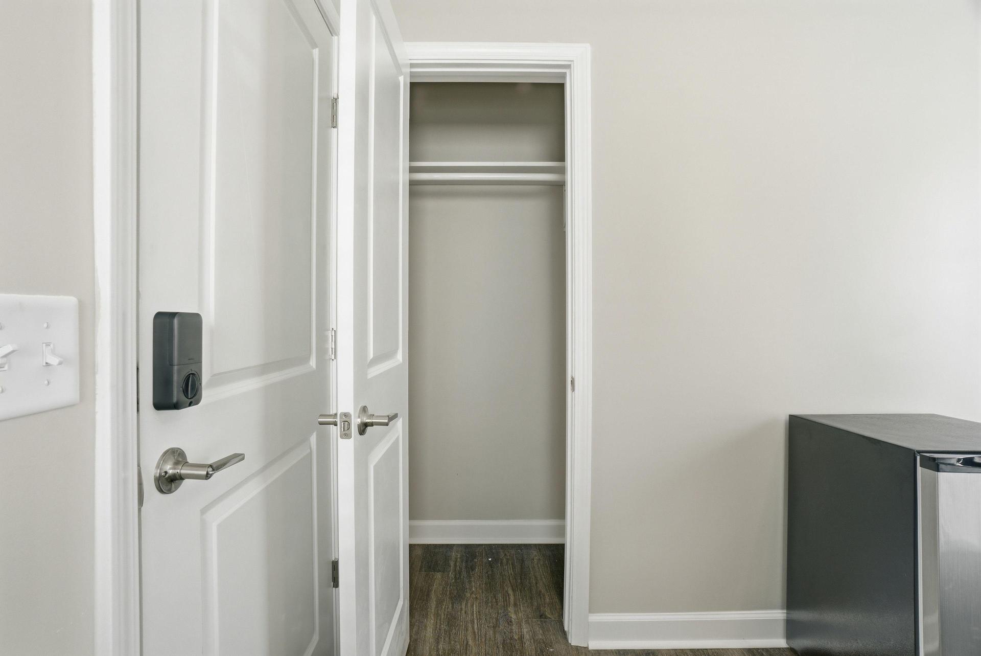 Reach-in closet for clothing!