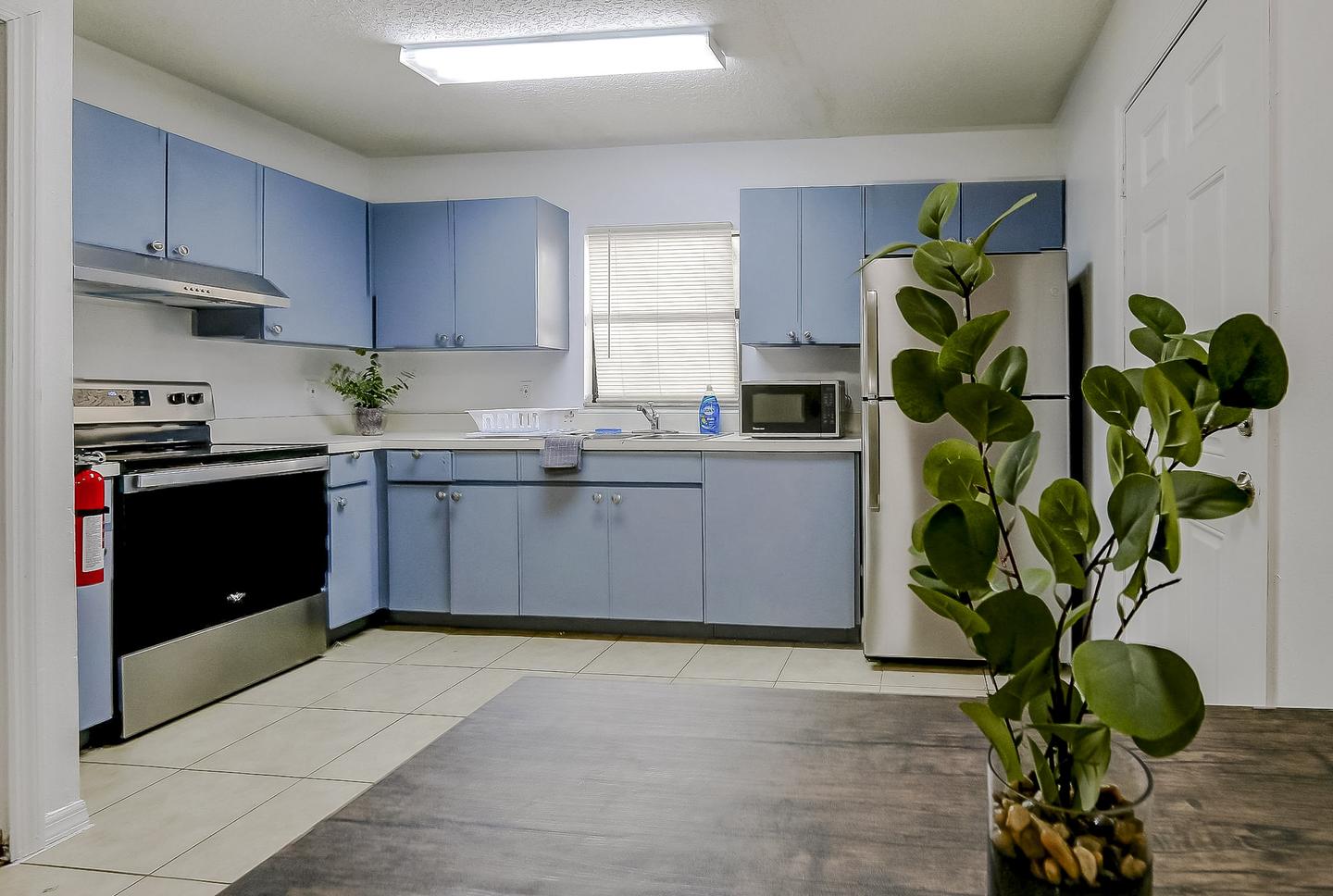 Common spaces including the kitchen