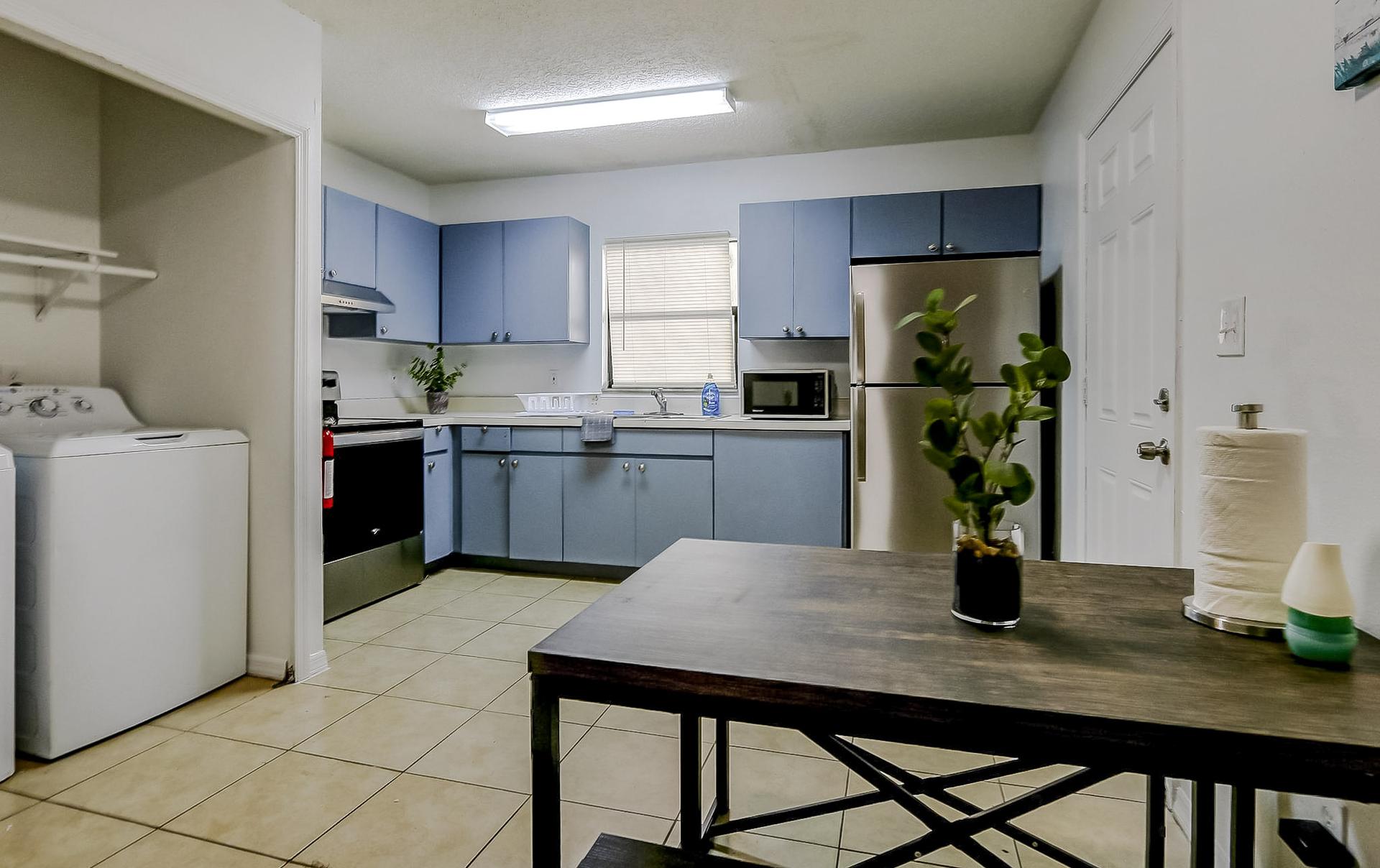 Common spaces including the kitchen