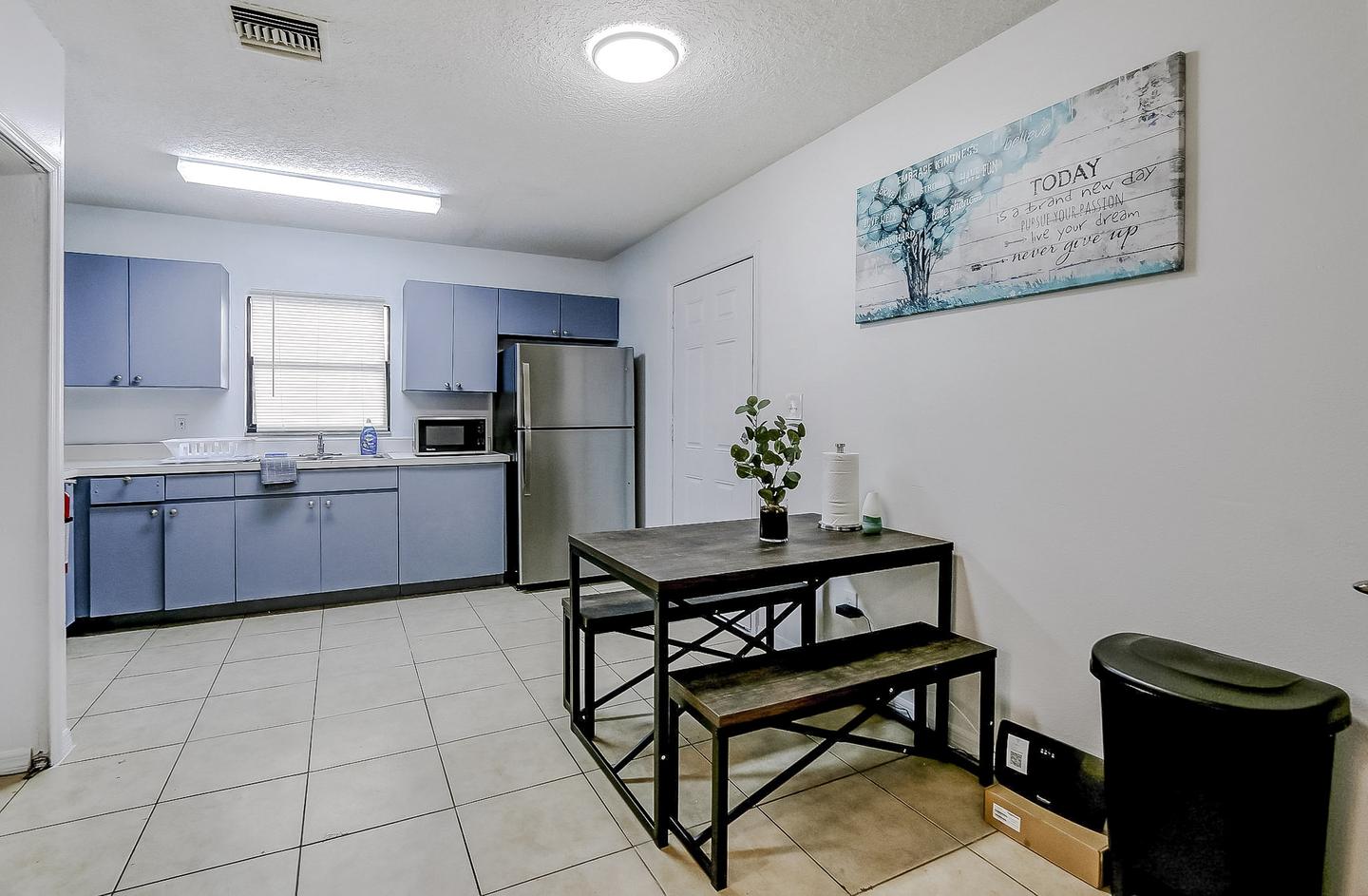 Common spaces including the kitchen