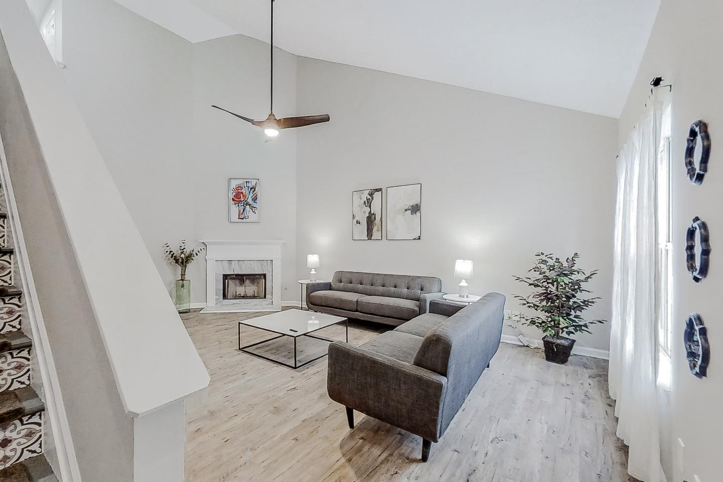 Common spaces including the kitchen