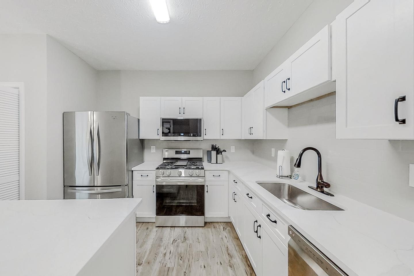 Common spaces including the kitchen