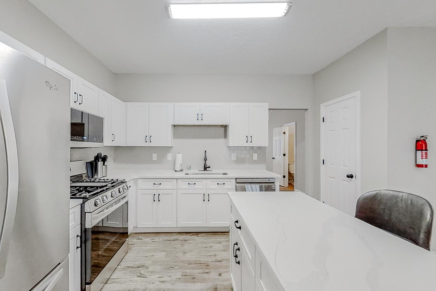 Common spaces including the kitchen