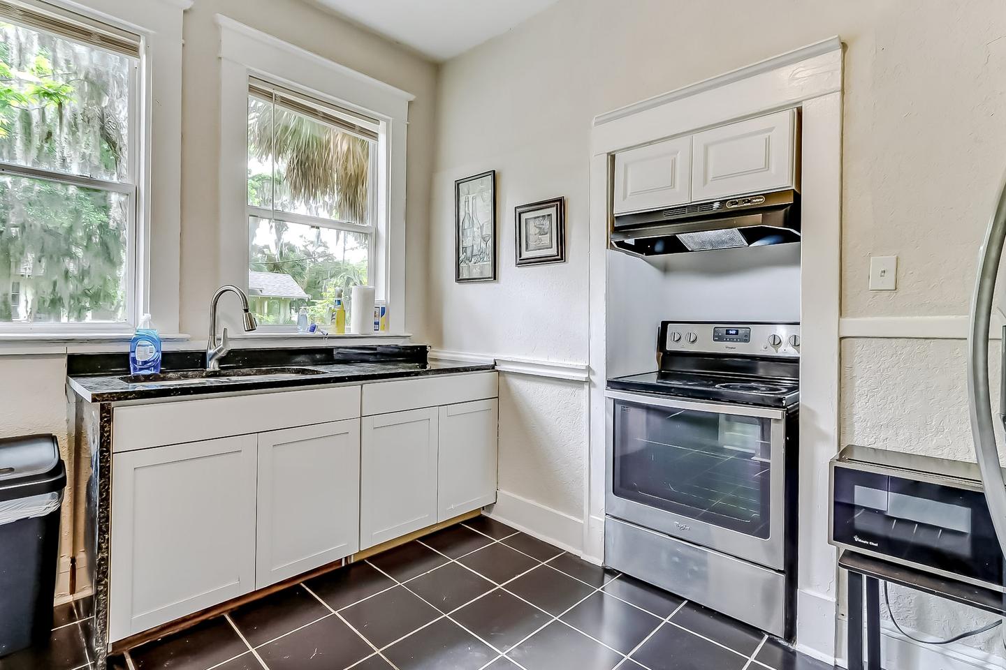 Common spaces including the kitchen
