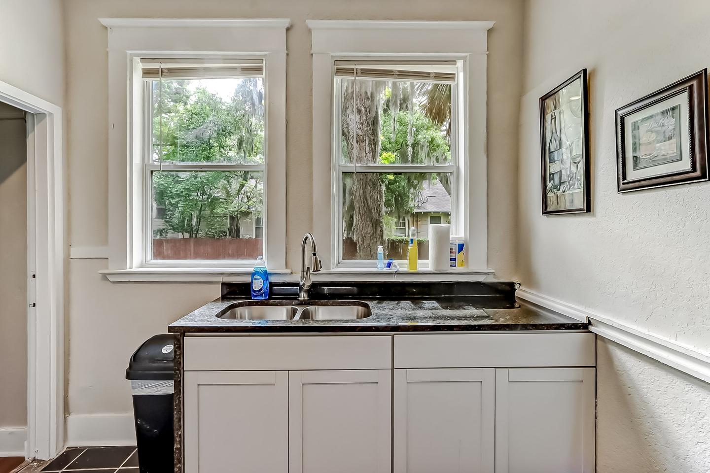 Common spaces including the kitchen