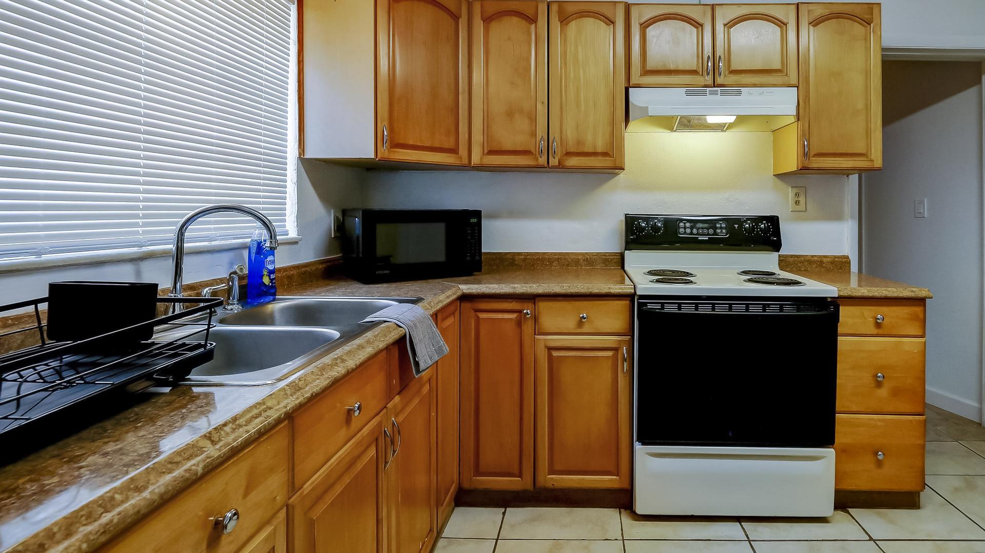 Common spaces including the kitchen