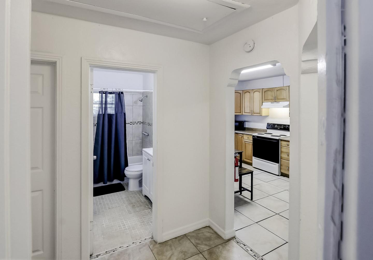 Common spaces including the kitchen