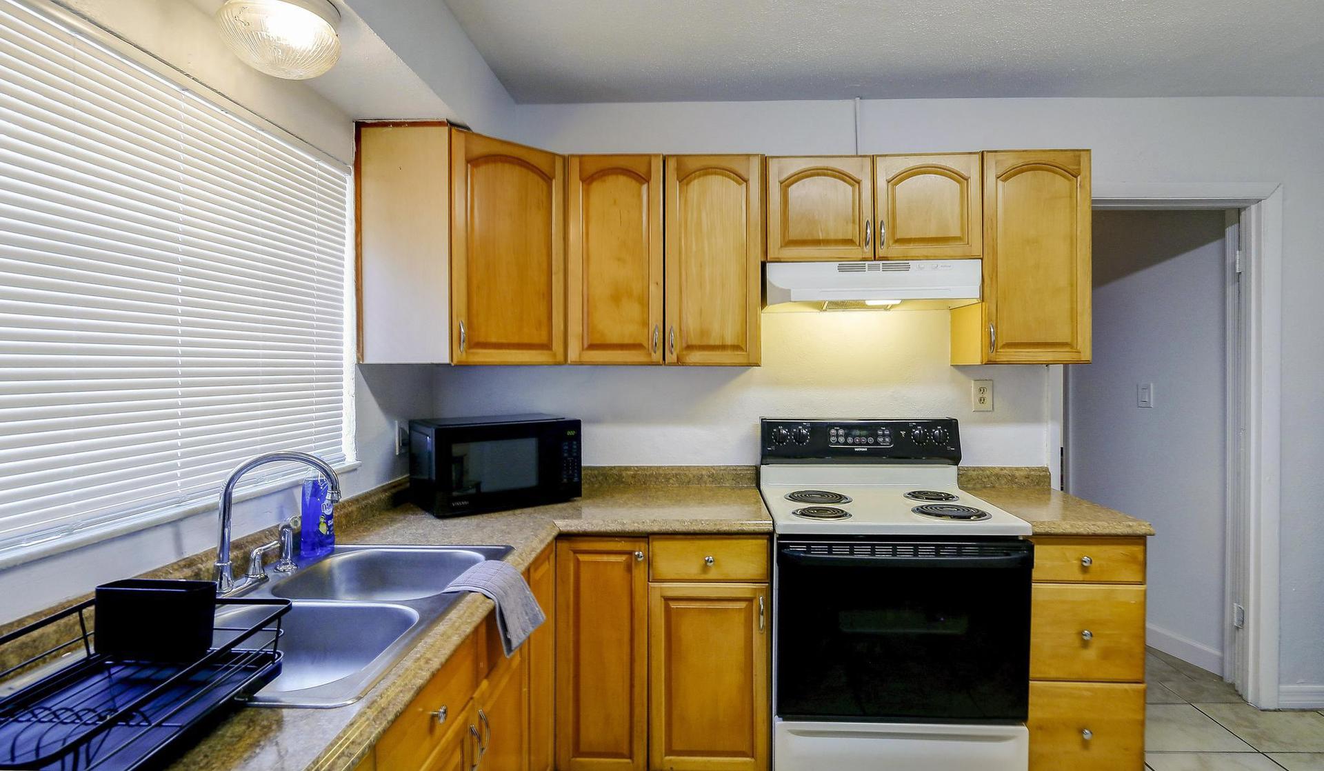 Common spaces including the kitchen