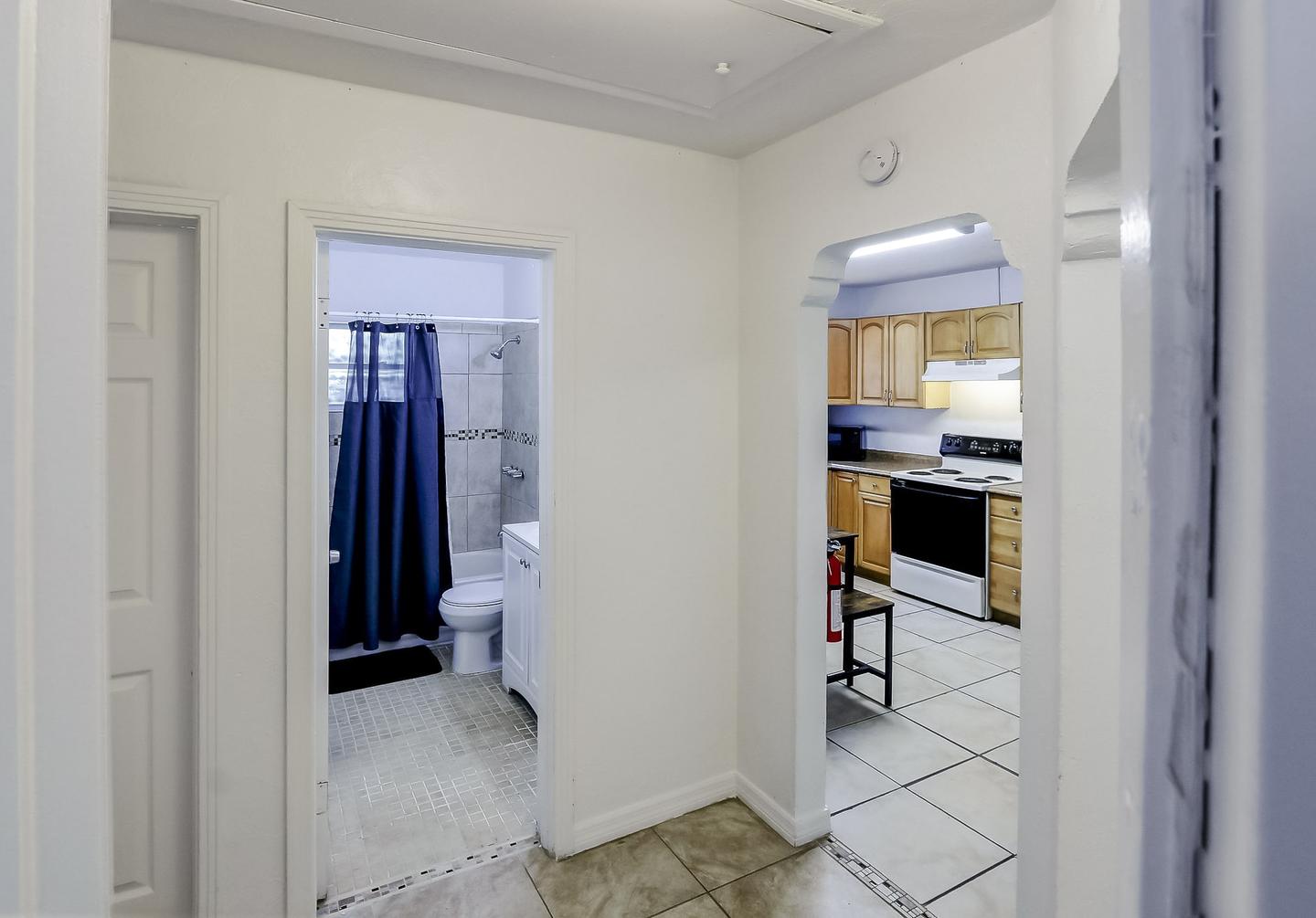 Common spaces including the kitchen