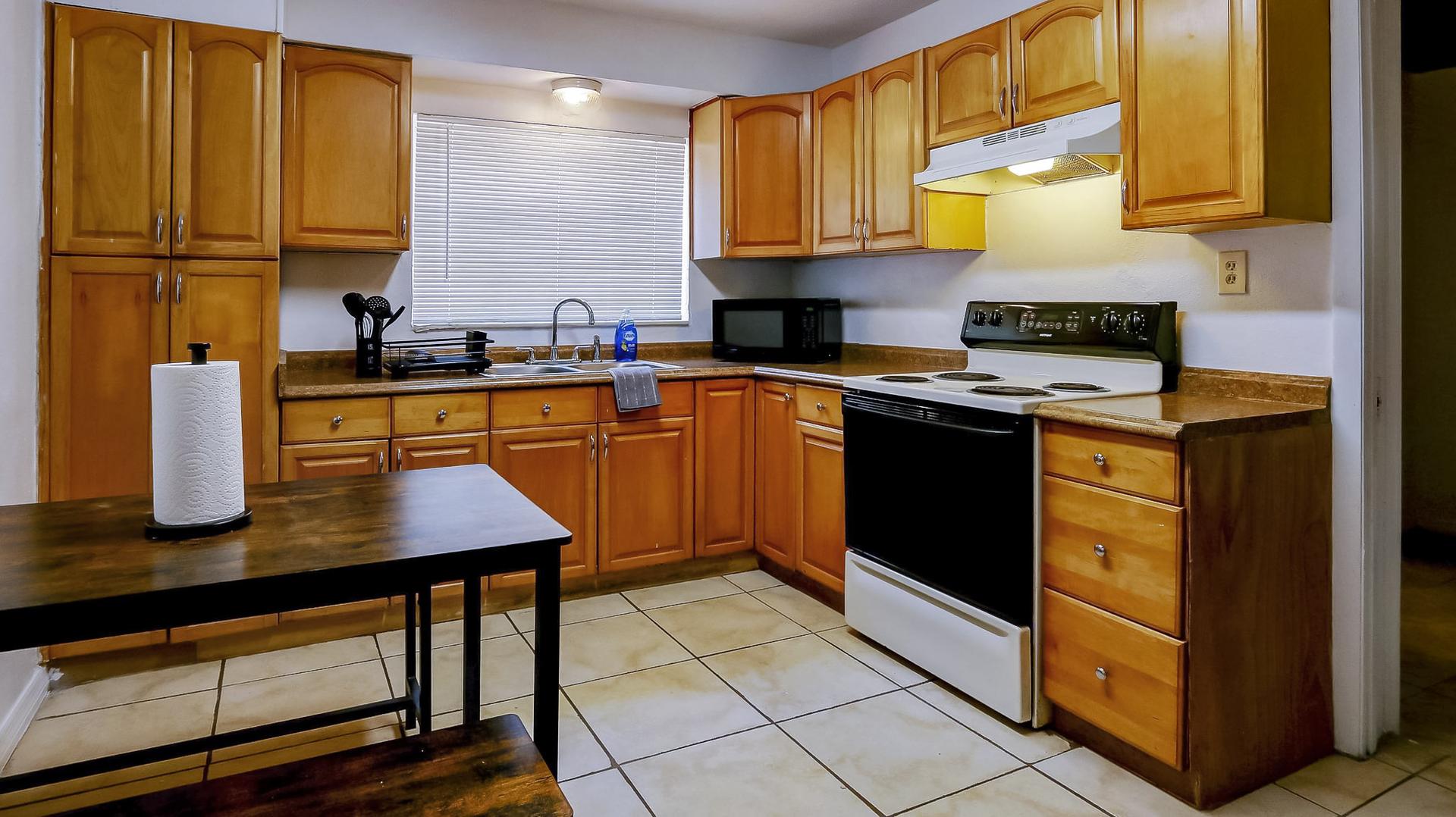 Common spaces including the kitchen