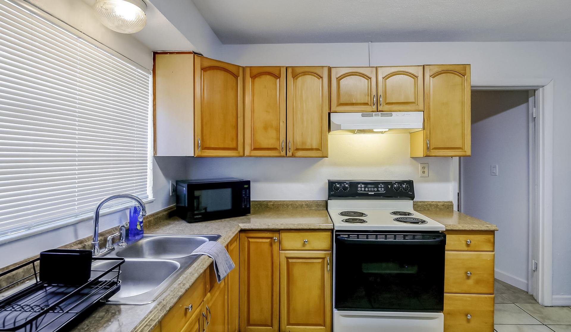 Common spaces including the kitchen