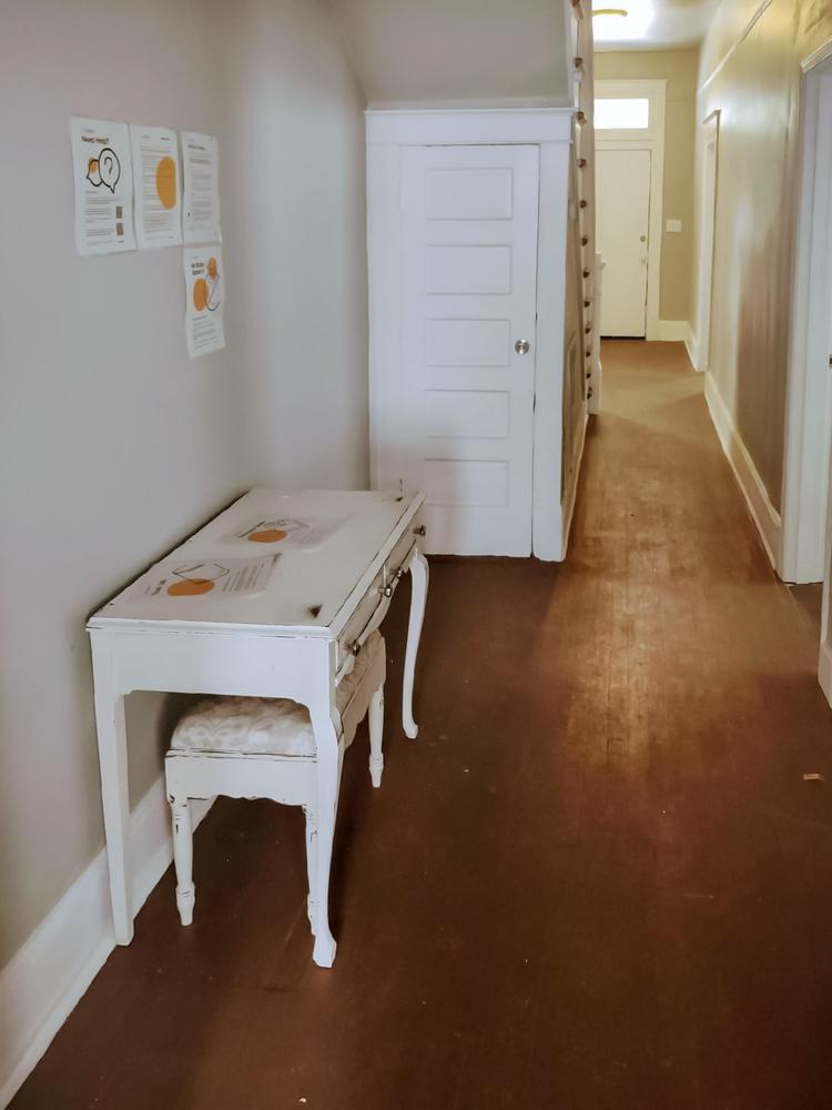 Common spaces including the kitchen