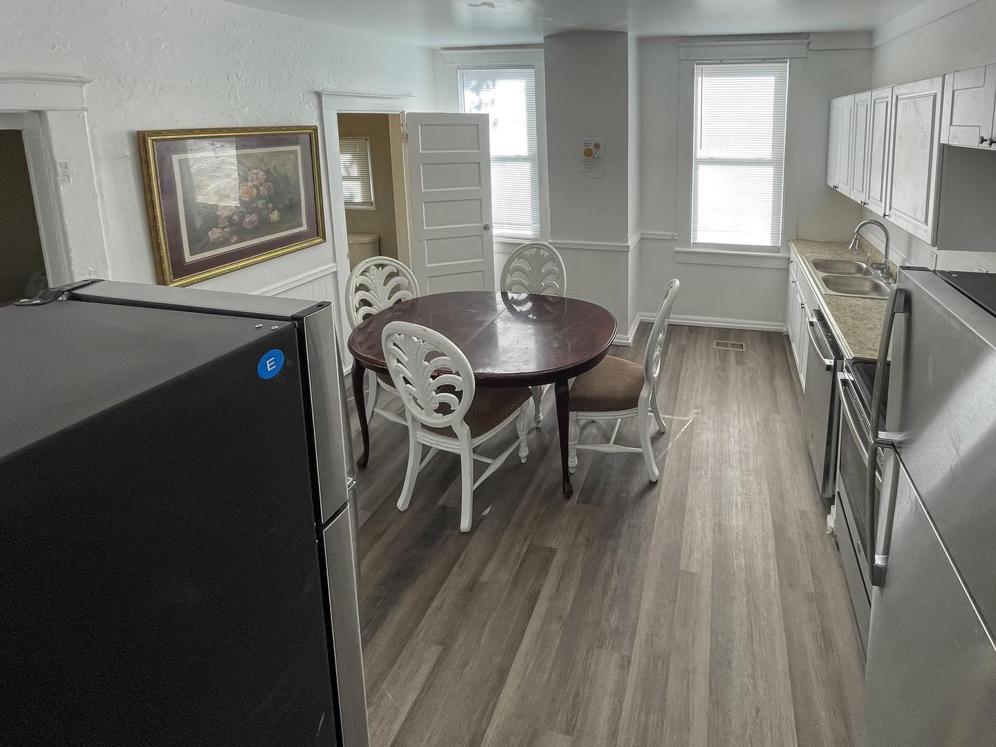 Common spaces including the kitchen