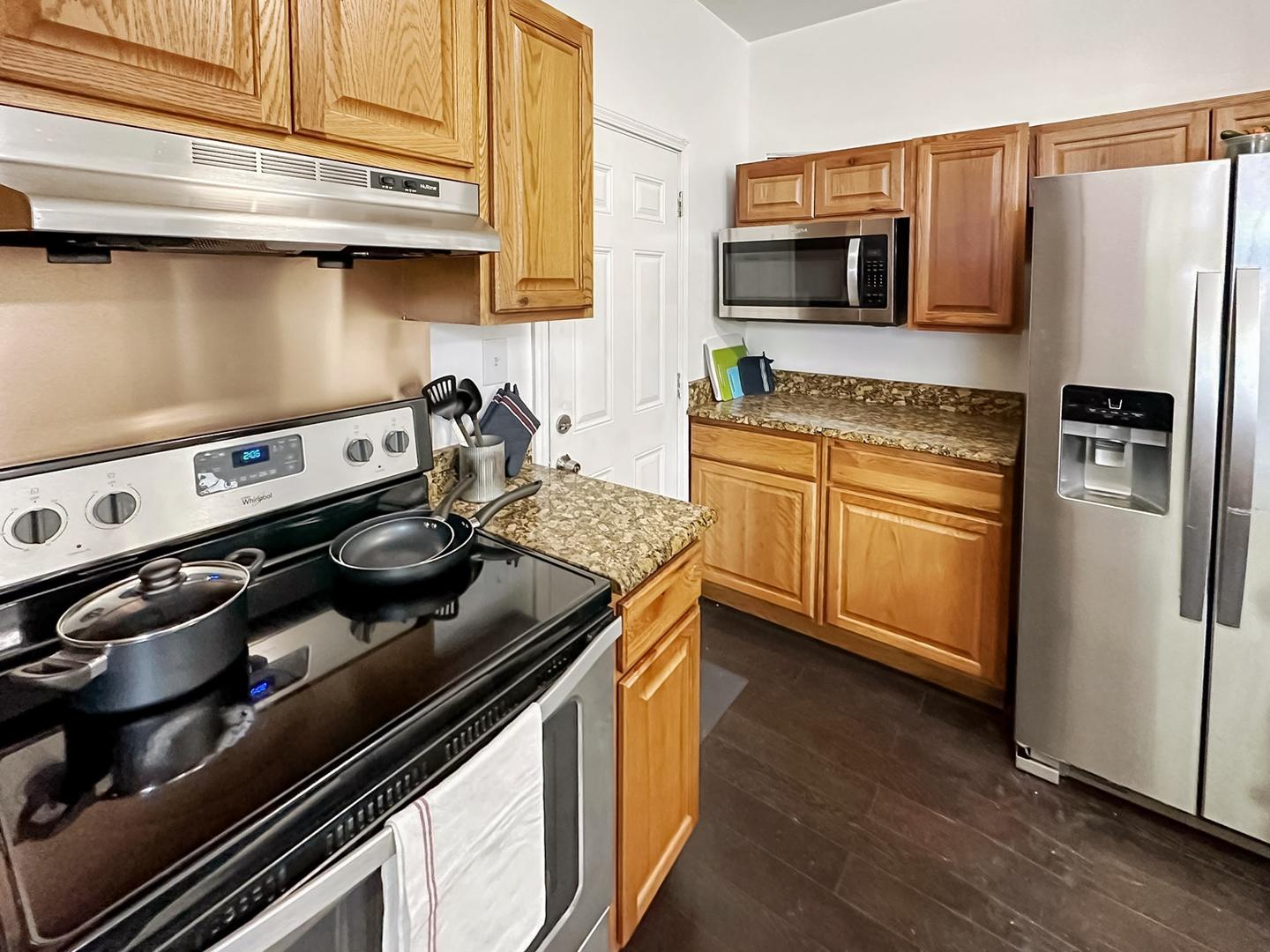 Common spaces including the kitchen