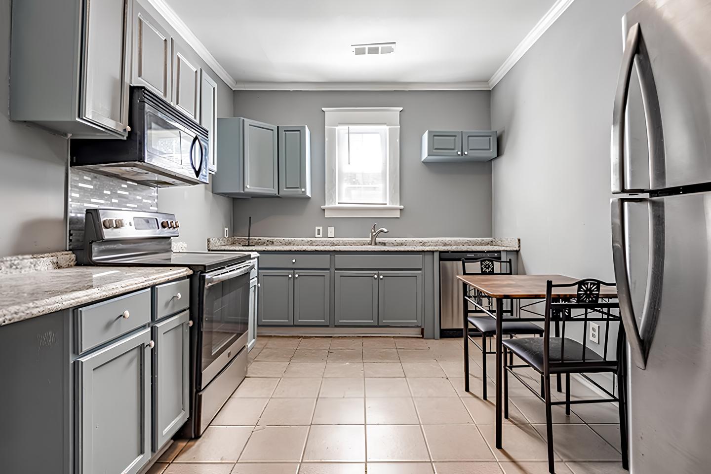 Common spaces including the kitchen