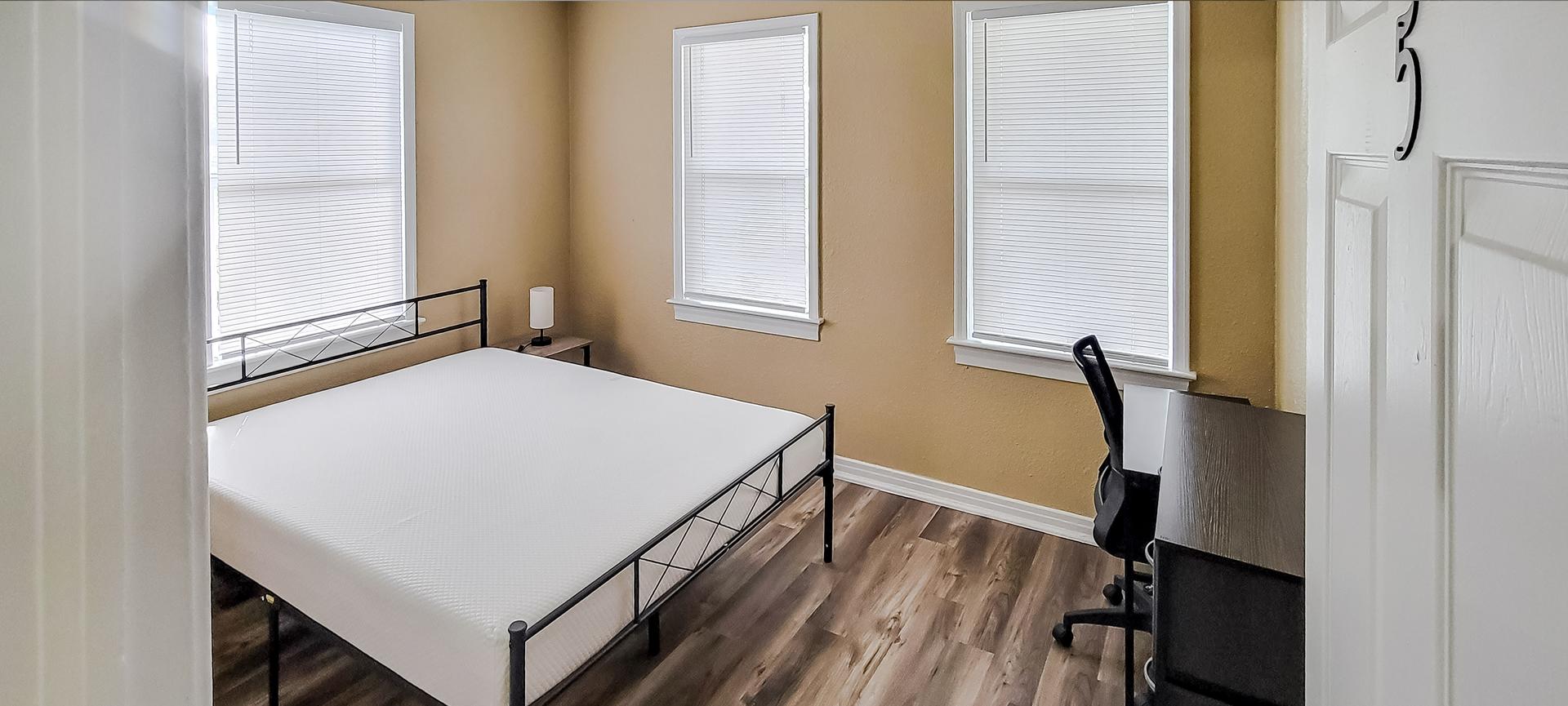 bedroom, detected:bed, window blind