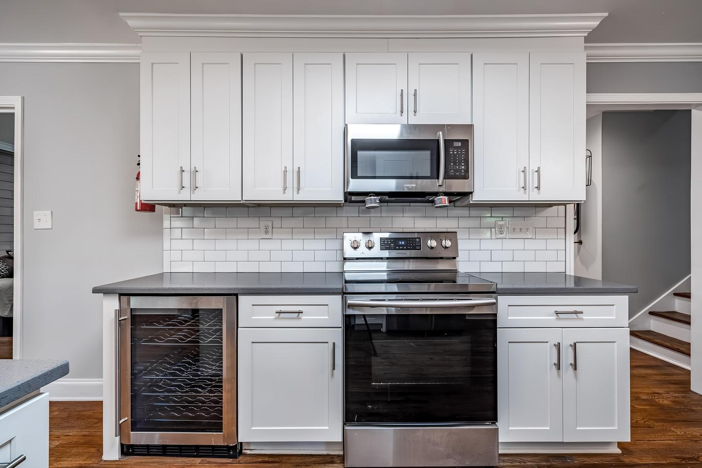 Common spaces including the kitchen