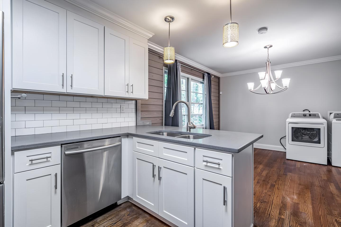 Common spaces including the kitchen