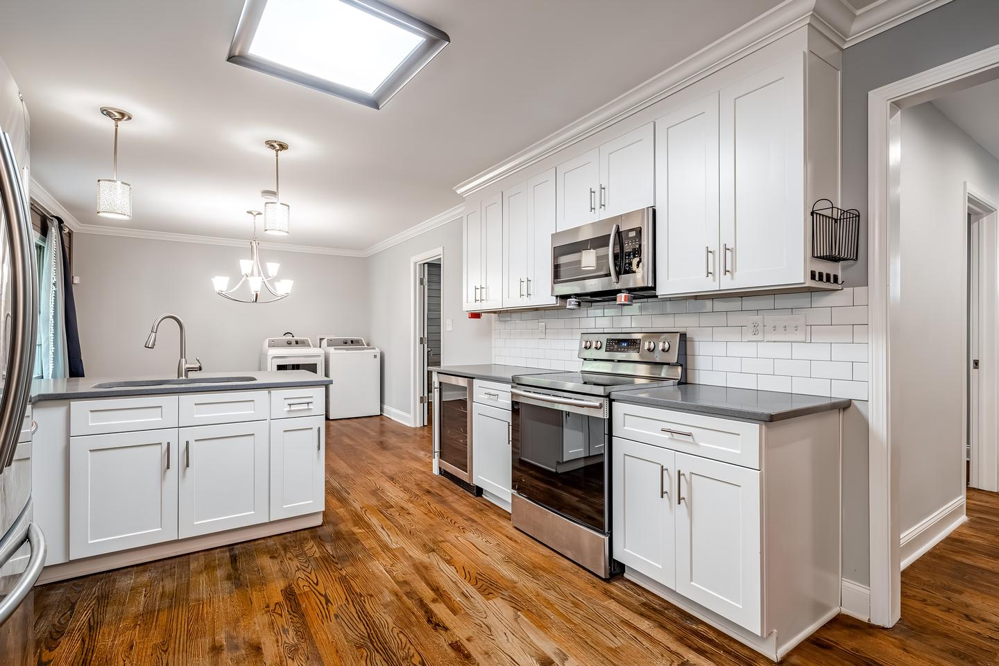 Common spaces including the kitchen