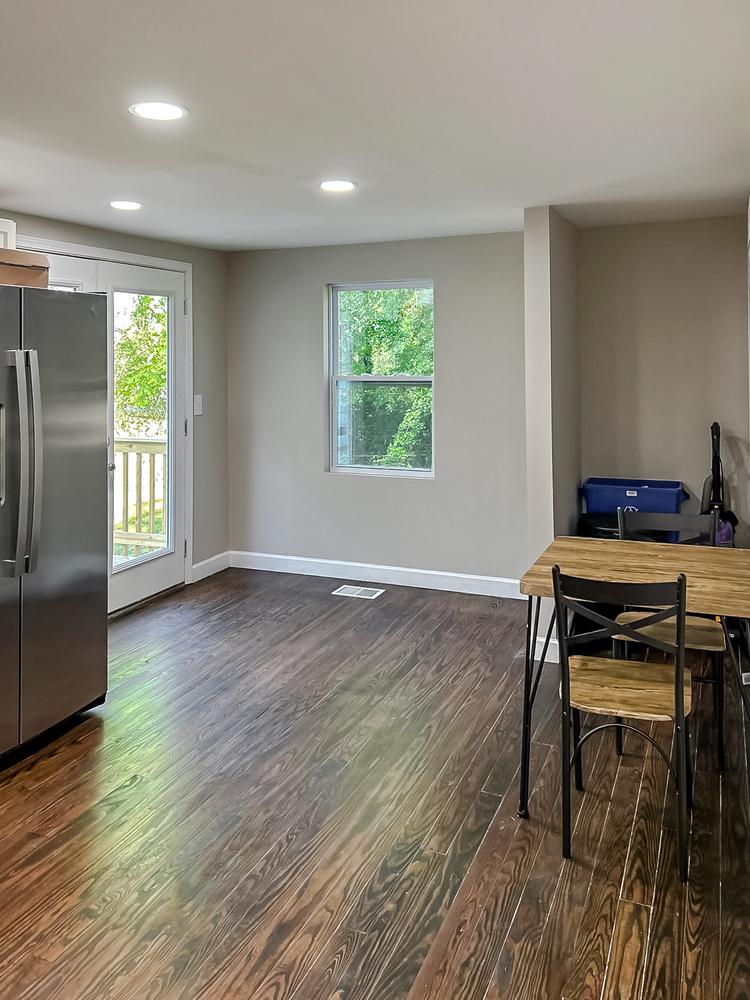 Common spaces including the kitchen