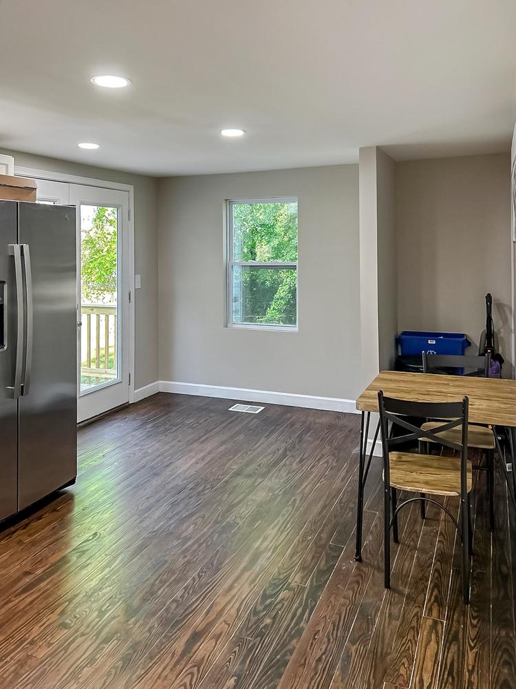 Common spaces including the kitchen