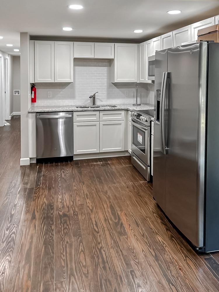 Common spaces including the kitchen