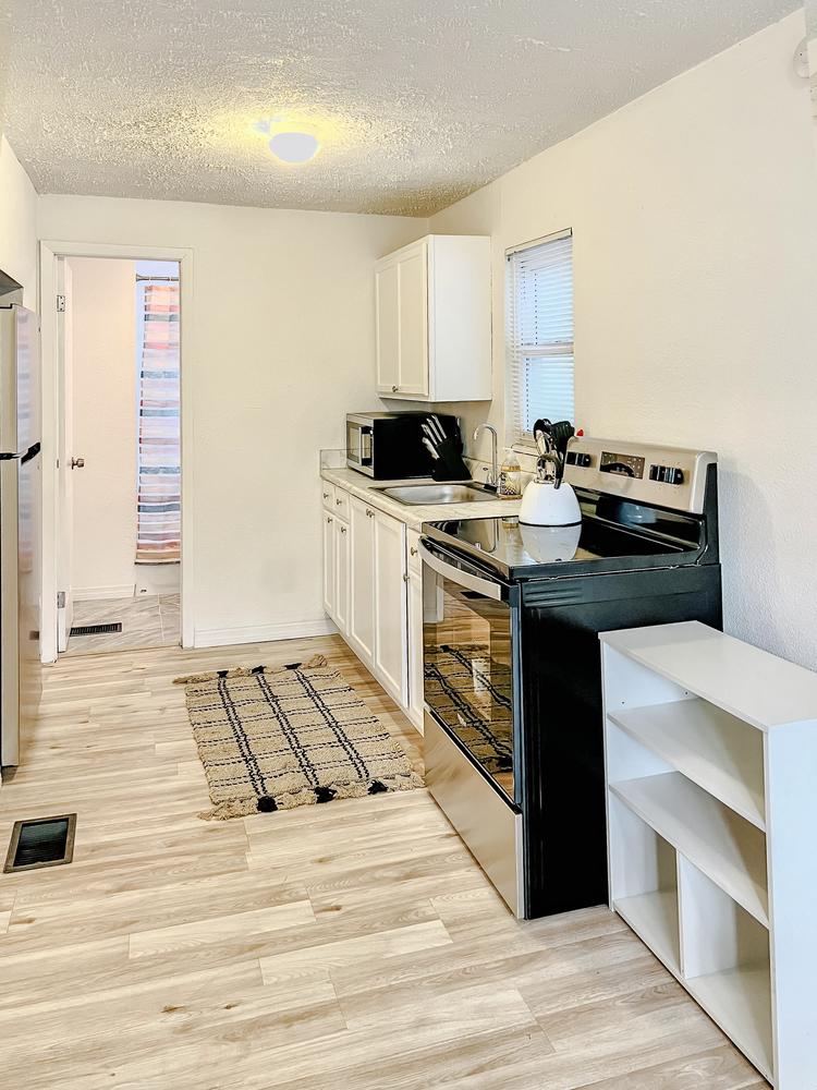 Common spaces including the kitchen
