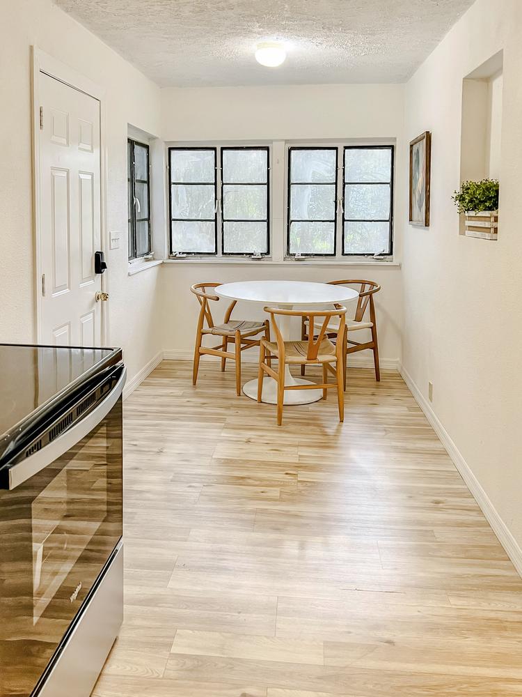 Common spaces including the kitchen