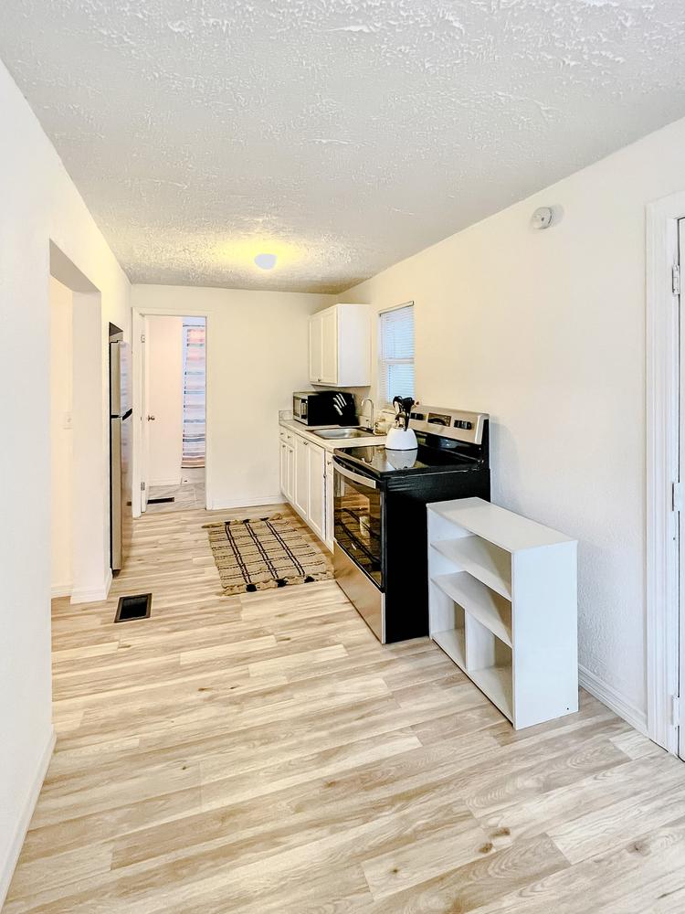 Common spaces including the kitchen