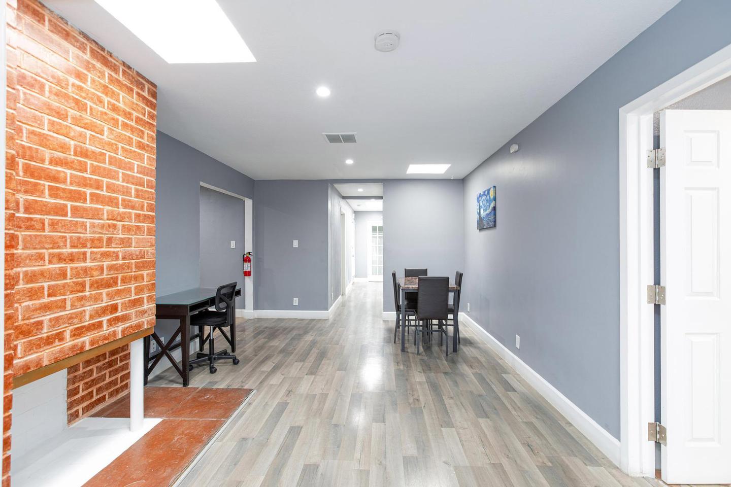Common spaces including the kitchen