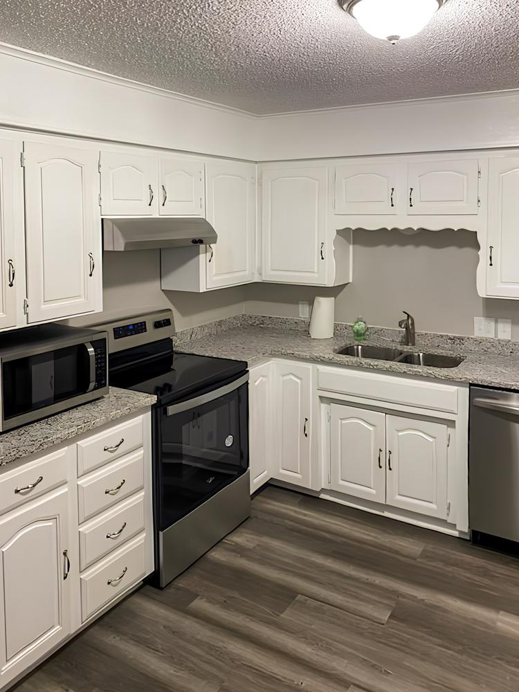 Common spaces including the kitchen