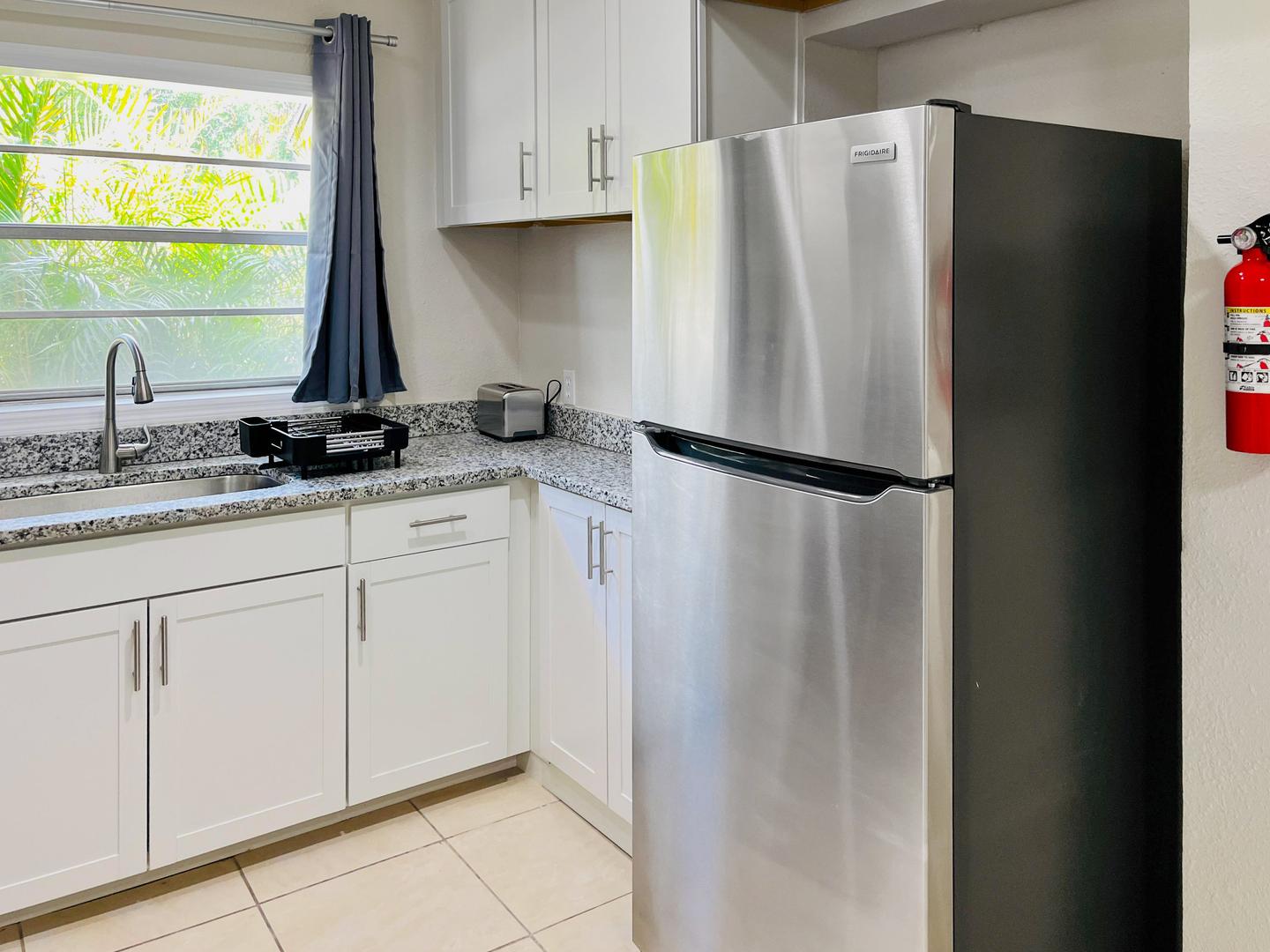 Common spaces including the kitchen