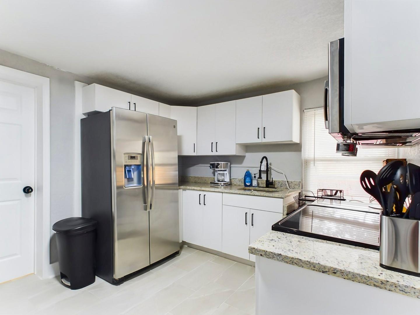 Common spaces including the kitchen