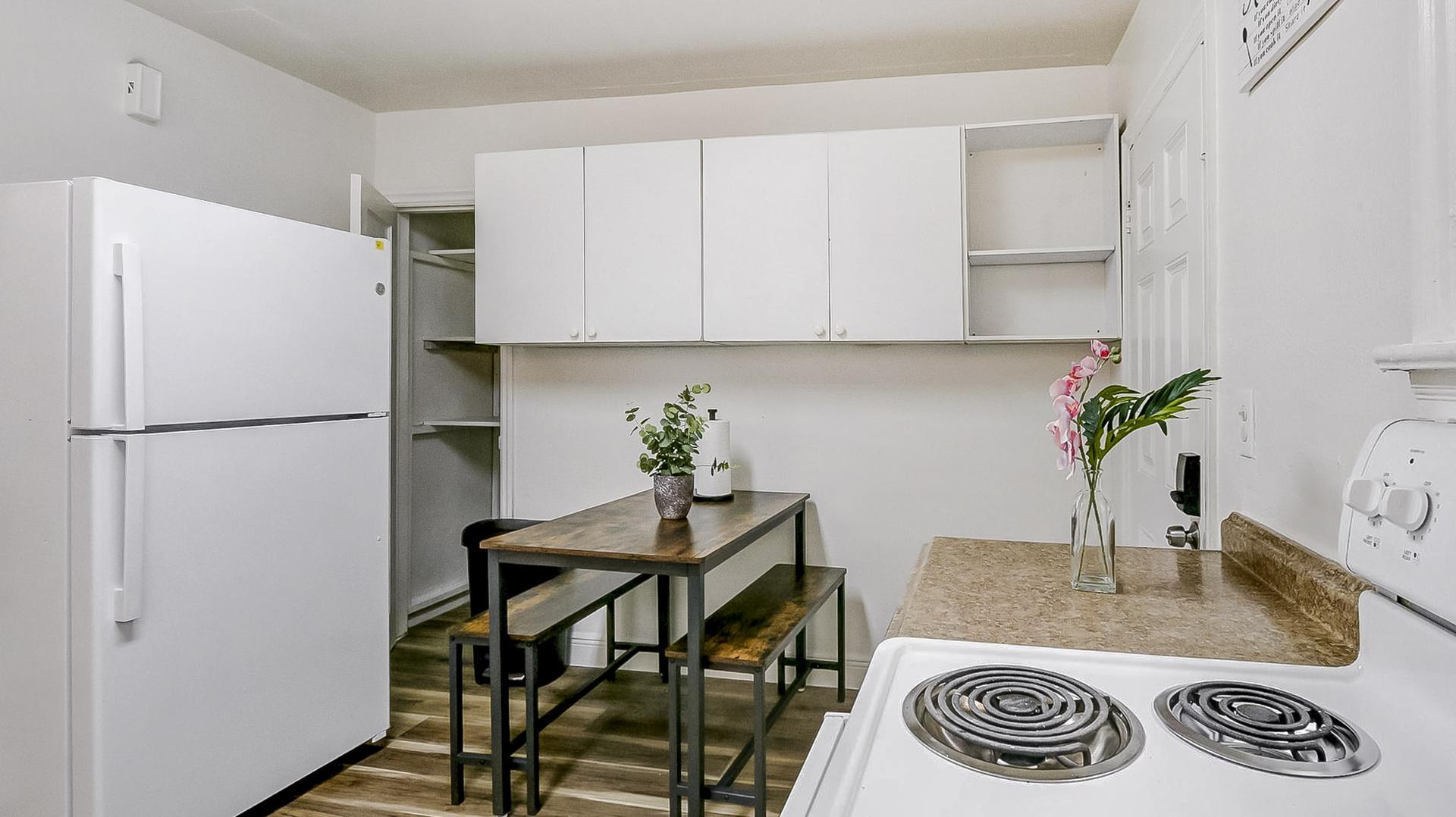 Common spaces including the kitchen