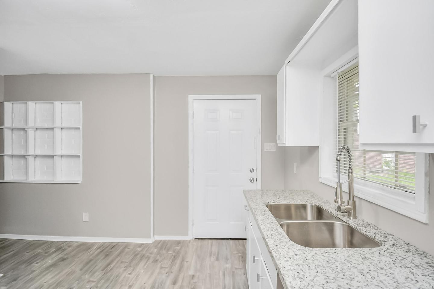 Common spaces including the kitchen