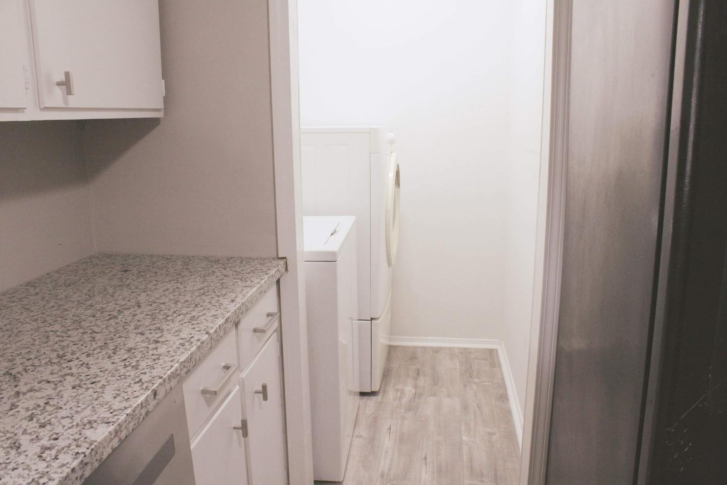 Common spaces including the kitchen